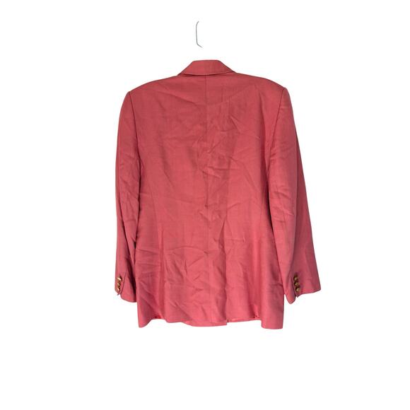Talbots‎ Blazer Pink Double Breasted Gold Button Vintage Office Work Size 6 - Picture 11 of 14